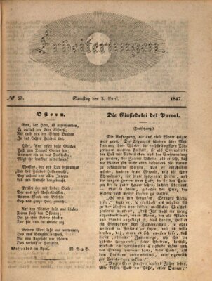 Erheiterungen (Aschaffenburger Zeitung) Samstag 3. April 1847