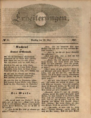 Erheiterungen (Aschaffenburger Zeitung) Samstag 29. Mai 1847