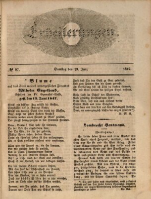 Erheiterungen (Aschaffenburger Zeitung) Samstag 19. Juni 1847