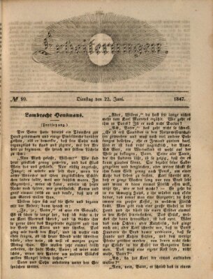 Erheiterungen (Aschaffenburger Zeitung) Dienstag 22. Juni 1847