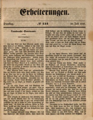 Erheiterungen (Aschaffenburger Zeitung) Dienstag 20. Juli 1847