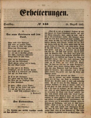 Erheiterungen (Aschaffenburger Zeitung) Samstag 21. August 1847