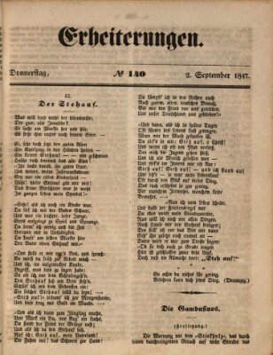 Erheiterungen (Aschaffenburger Zeitung) Donnerstag 2. September 1847