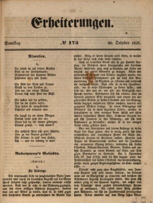 Erheiterungen (Aschaffenburger Zeitung) Samstag 30. Oktober 1847