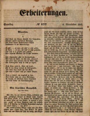 Erheiterungen (Aschaffenburger Zeitung) Samstag 6. November 1847