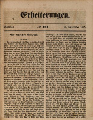 Erheiterungen (Aschaffenburger Zeitung) Samstag 13. November 1847