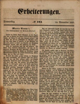 Erheiterungen (Aschaffenburger Zeitung) Donnerstag 18. November 1847