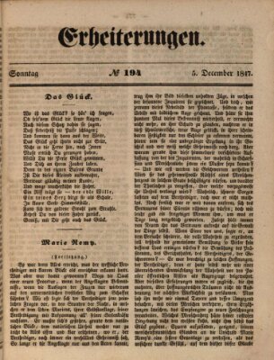 Erheiterungen (Aschaffenburger Zeitung) Sonntag 5. Dezember 1847