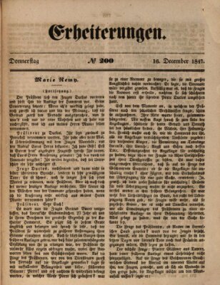 Erheiterungen (Aschaffenburger Zeitung) Donnerstag 16. Dezember 1847