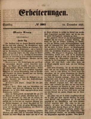 Erheiterungen (Aschaffenburger Zeitung) Samstag 18. Dezember 1847