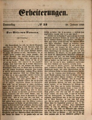 Erheiterungen (Aschaffenburger Zeitung) Donnerstag 20. Januar 1848