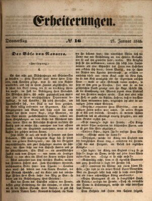 Erheiterungen (Aschaffenburger Zeitung) Donnerstag 27. Januar 1848