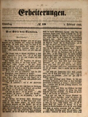 Erheiterungen (Aschaffenburger Zeitung) Dienstag 1. Februar 1848