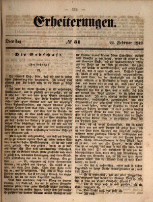 Erheiterungen (Aschaffenburger Zeitung) Dienstag 22. Februar 1848