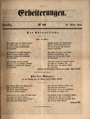 Erheiterungen (Aschaffenburger Zeitung) Samstag 25. März 1848