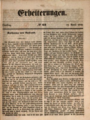 Erheiterungen (Aschaffenburger Zeitung) Dienstag 18. April 1848