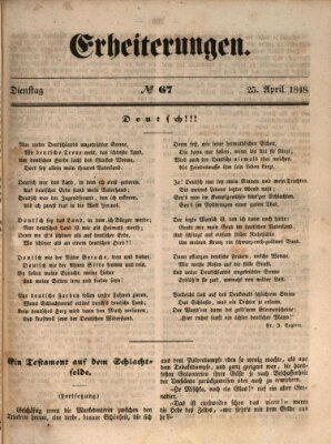 Erheiterungen (Aschaffenburger Zeitung) Dienstag 25. April 1848