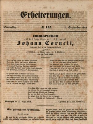 Erheiterungen (Aschaffenburger Zeitung) Donnerstag 7. September 1848