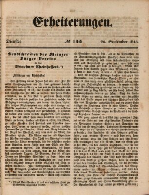 Erheiterungen (Aschaffenburger Zeitung) Dienstag 26. September 1848