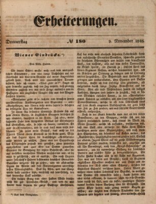 Erheiterungen (Aschaffenburger Zeitung) Donnerstag 9. November 1848