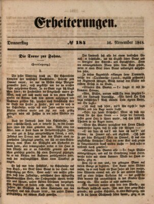 Erheiterungen (Aschaffenburger Zeitung) Donnerstag 16. November 1848