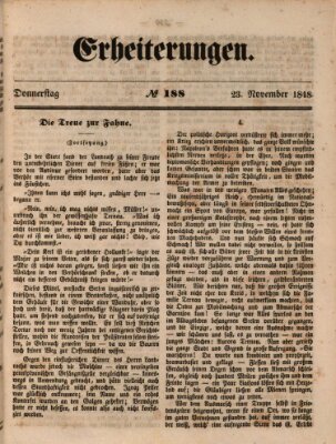 Erheiterungen (Aschaffenburger Zeitung) Donnerstag 23. November 1848