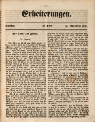 Erheiterungen (Aschaffenburger Zeitung) Samstag 25. November 1848