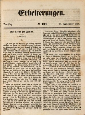 Erheiterungen (Aschaffenburger Zeitung) Dienstag 28. November 1848