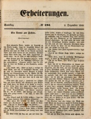 Erheiterungen (Aschaffenburger Zeitung) Samstag 2. Dezember 1848