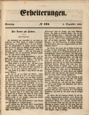 Erheiterungen (Aschaffenburger Zeitung) Sonntag 3. Dezember 1848