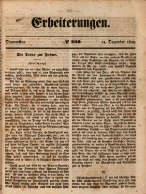 Erheiterungen (Aschaffenburger Zeitung) Donnerstag 14. Dezember 1848