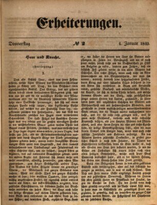 Erheiterungen (Aschaffenburger Zeitung) Donnerstag 4. Januar 1849