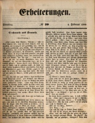 Erheiterungen (Aschaffenburger Zeitung) Sonntag 4. Februar 1849