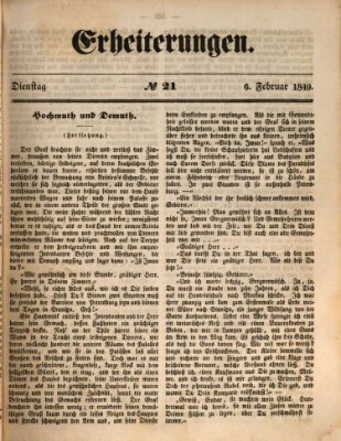 Erheiterungen (Aschaffenburger Zeitung) Dienstag 6. Februar 1849