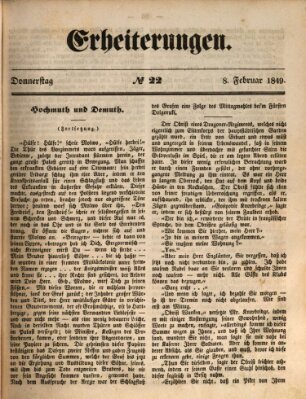 Erheiterungen (Aschaffenburger Zeitung) Donnerstag 8. Februar 1849