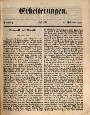 Erheiterungen (Aschaffenburger Zeitung) Sonntag 18. Februar 1849