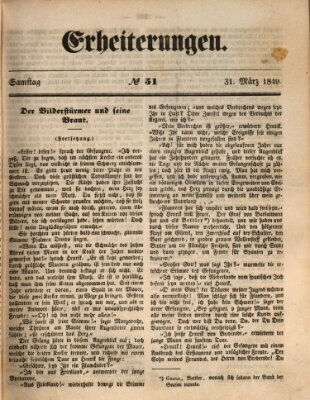 Erheiterungen (Aschaffenburger Zeitung) Samstag 31. März 1849