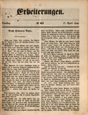 Erheiterungen (Aschaffenburger Zeitung) Dienstag 17. April 1849