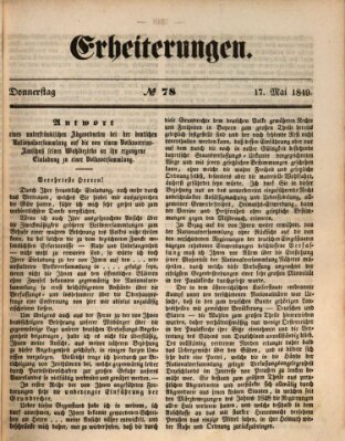 Erheiterungen (Aschaffenburger Zeitung) Donnerstag 17. Mai 1849