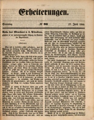 Erheiterungen (Aschaffenburger Zeitung) Sonntag 17. Juni 1849