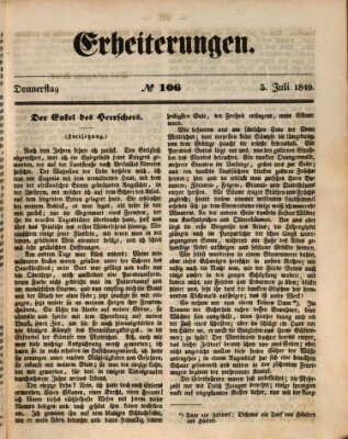 Erheiterungen (Aschaffenburger Zeitung) Donnerstag 5. Juli 1849