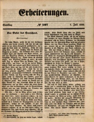 Erheiterungen (Aschaffenburger Zeitung) Samstag 7. Juli 1849