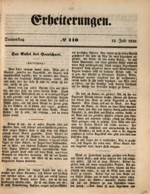 Erheiterungen (Aschaffenburger Zeitung) Donnerstag 12. Juli 1849