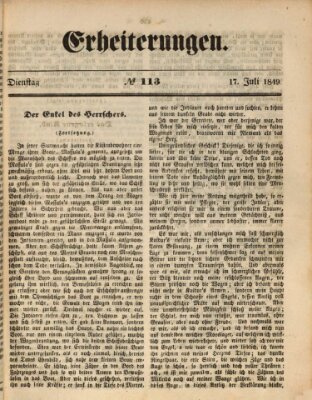 Erheiterungen (Aschaffenburger Zeitung) Dienstag 17. Juli 1849