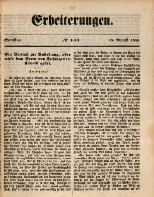 Erheiterungen (Aschaffenburger Zeitung) Samstag 18. August 1849