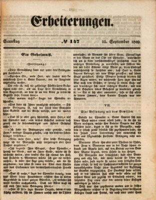 Erheiterungen (Aschaffenburger Zeitung) Samstag 15. September 1849