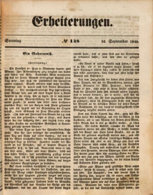 Erheiterungen (Aschaffenburger Zeitung) Sonntag 16. September 1849