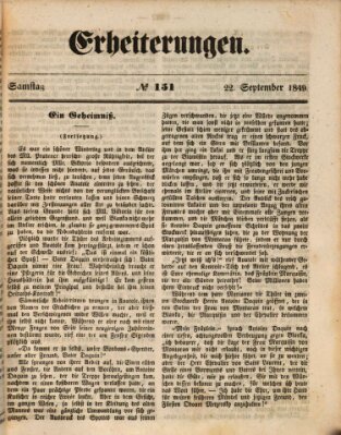 Erheiterungen (Aschaffenburger Zeitung) Samstag 22. September 1849