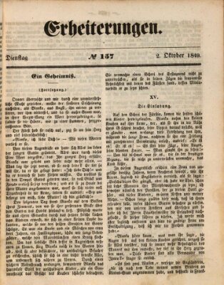 Erheiterungen (Aschaffenburger Zeitung) Dienstag 2. Oktober 1849