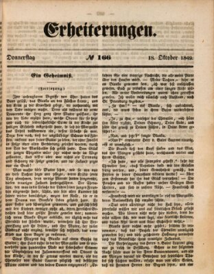 Erheiterungen (Aschaffenburger Zeitung) Donnerstag 18. Oktober 1849